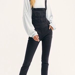 Free People Washed Denim Overall NWT